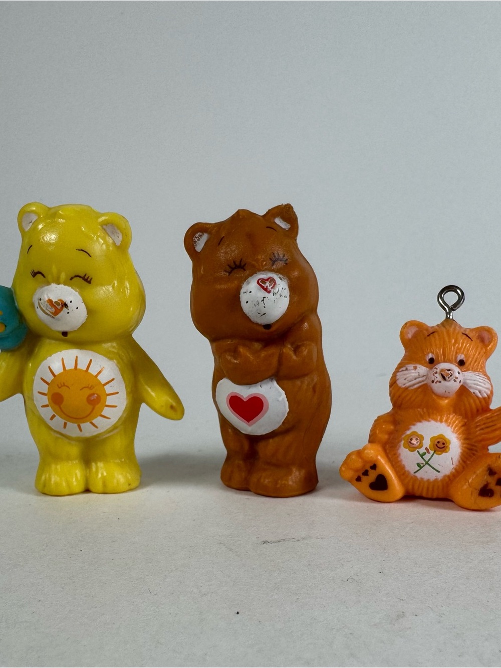 Care Bears 1983 Mini Figures PVC Tenderheart Hugging Funshine Bird Friend Bear